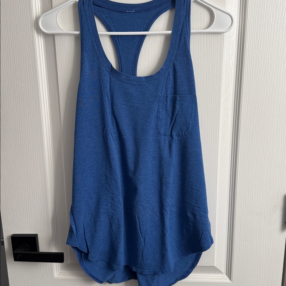 Blue Racerback Tank Top